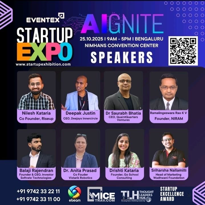 💡 1st List of Visionary Speakers Announced! 🚀

The future isn’t coming — it’s already here.
Artificial Intelligence is no longer just a trend — it’s the backbone of tomorrow’s innovation, and AI-driven startups are transforming how we live, work, and grow.

🔥 At EVENTEX
