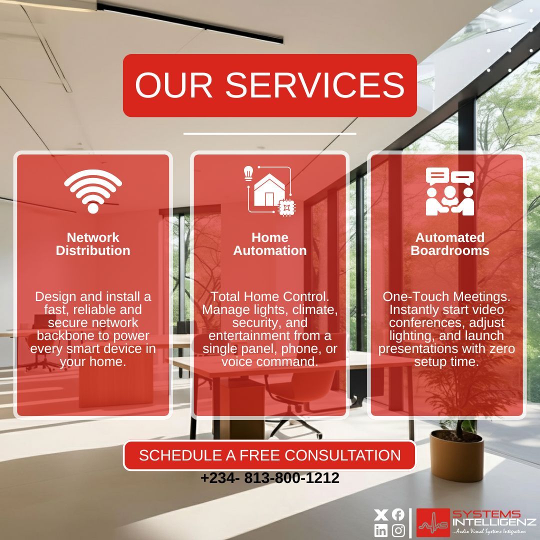SysIntelligenz's tweet image. Stop managing your technology.

Let it manage itself. From Automated Boardrooms to Smart Homes, we install the Network Distribution backbone that ensures everything works seamlessly, offering you speed, control, and efficiency.

Call or DM us for a Free Consultation.