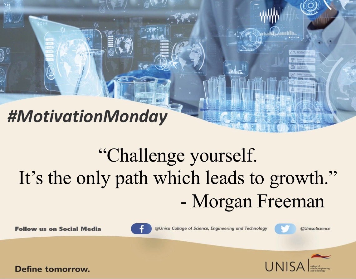 UnisaCSET's tweet image. #MotivationMonday #UNISA #CSET
#Unisa150andBeyond
