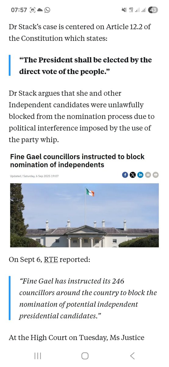 blueskylou's tweet photo. ⚖️ Tomorrow at the High Court

West Clare woman takes on the State over 'unlawful' blocking of votes by FG + FF

In the public interest! @rtenews 

#Aras25 #spoilthevote https://t.co/1lp3kWP08a