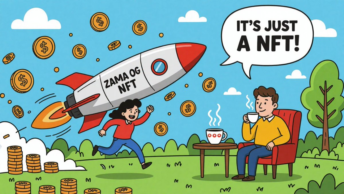 Friend:  It’s just an NFT bro
Me:  Yes, just an NFT… that’s worth 30 days of grinding and early access to the future of Zama 😭🚀
<a href="/zama/"></a> #ZamaCreatorProgram