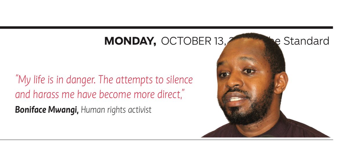 bonifacemwangi's tweet photo. Since June 2024, I have been arrested five times and narrowly escaped abduction twice. In the last four months, the police arrested seven people working with me. Last week they planted ammunition in my bag. If anything happens to me, look no further than the State. #TeamCourage https://t.co/wjNQy4RhwR