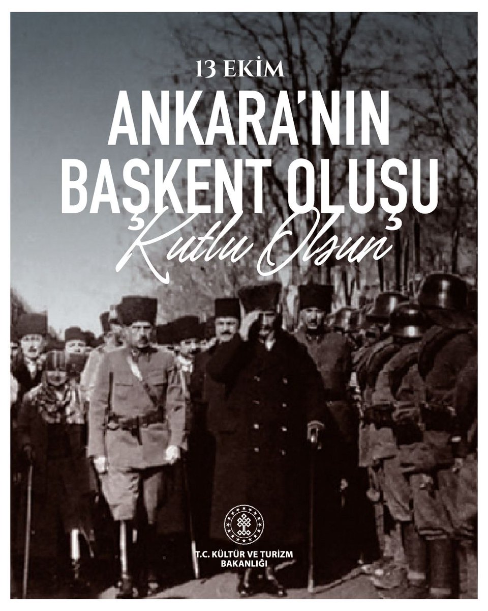 Bağımsızlığımızın, birlik ve beraberliğimizin simgesi olan, Cumhuriyetimizin kalbi Ankara’nın başkent oluşunun 102. yıl dönümü kutlu olsun! 🇹🇷