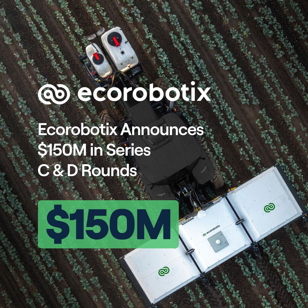 ecorobotix's tweet image. 🚀 Big news: Ecorobotix SA raises $150M in Series C & D to scale Plant-by-Plant precision farming 🌱 Led by HighlandEurope, joined by @CBF_Bioeconomy & McWin Capital.
Read more 📰 buff.ly/1G8qwO9
#AgTech #Ecorobotix #ARA #SeriesC #SeriesD #FundingNews