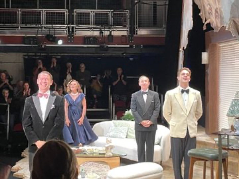 OfficialTracieB's tweet image. Finished #thecode Saturday and @gynge who I trained with all those years ago came to support. Aw. Thanks Michael. Thanks to all involved, the audiences, cast,to our producer @JimKierstead #michaelmckeever writer @chrisrensh for directing. Now for some rest, respite &amp;amp; travel 🧳 ✈️