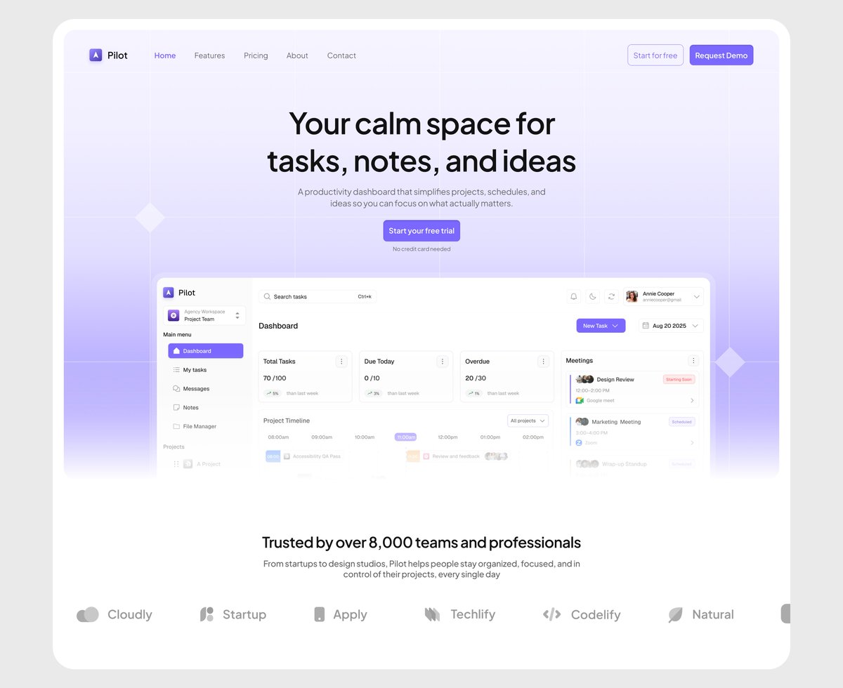 Wuraoladesigns's tweet image. Mondays are for fresh starts, and designs that speak clearly.

I designed this hero section to slow things down, one clear message, one action, one feeling.

Users don’t need more noise. They just need to understand why your product matters.

That’s what I design for.
If you’re…