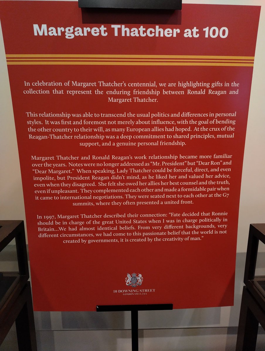 Margaret Thatcher, was born 100 years ago today. The anniversary is being marked here at the Ronald Reagan Library in California, where I visited the other day. The friendship between President Reagan and Margaret Thatcher put the UK-US relationship on a very special footing.