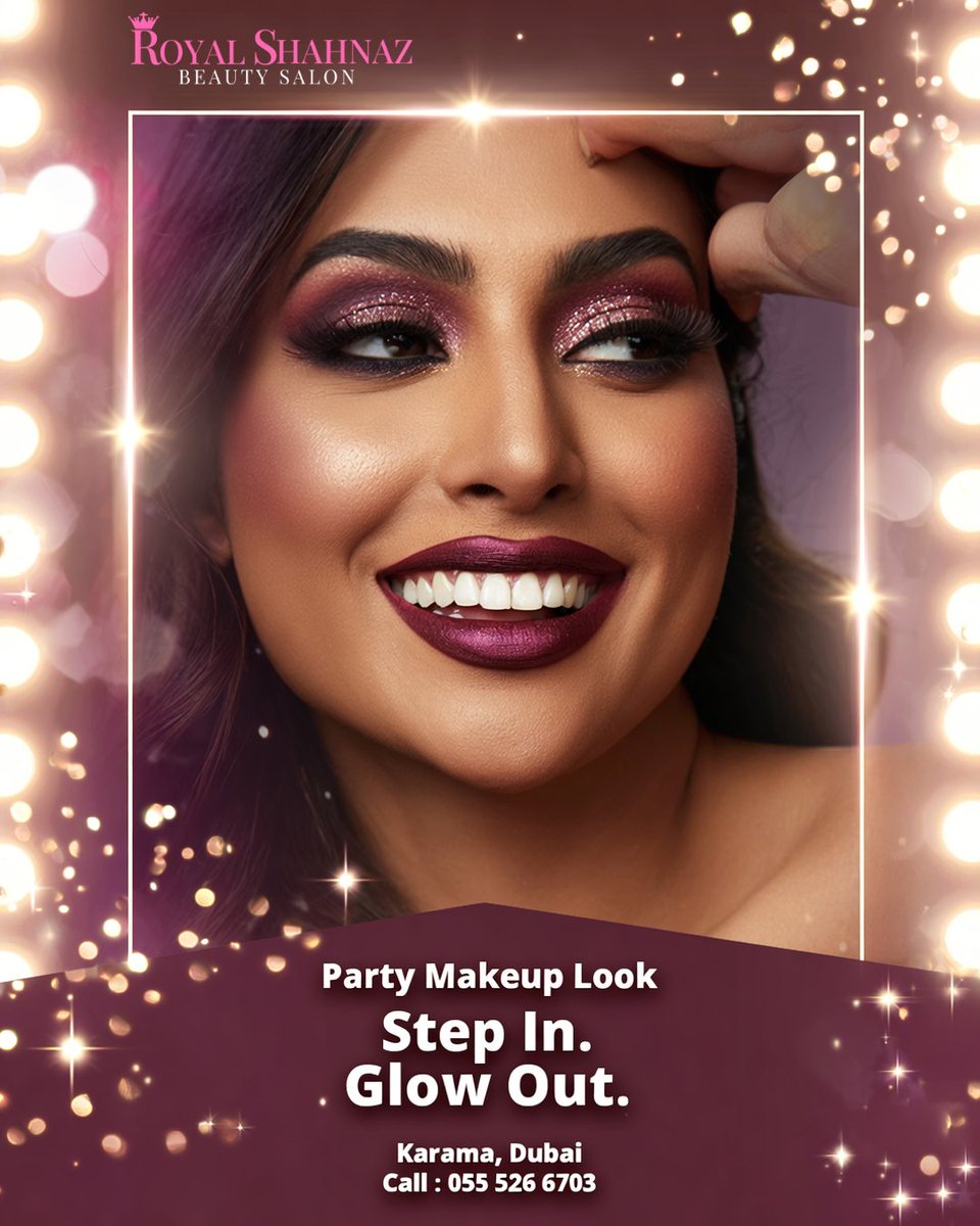 royalshahnaz1's tweet image. Step into the spotlight and let your glow do the talking.
✨ Party-perfect looks only at Royal Shahnaz Beauty Salon.
📍Karama, Dubai | 📞 055 526 6703
.
.
#RoyalShahnazBeauty #PartyMakeup #DubaiSalon #GlowOut #beautysalon