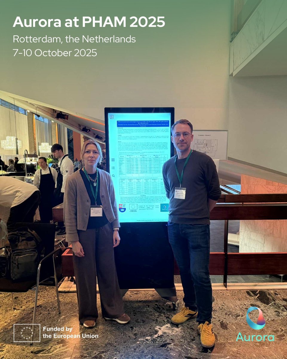 Auroraclima's tweet image. We are pleased to share that the @Auroraclima project participated in the 7th Planetary Health Annual Meeting (PHAM 2025), held in Rotterdam, October 7–10.
Presented by the Lithuanian University of Health Sciences. More: linkedin.com/posts/auroracl…