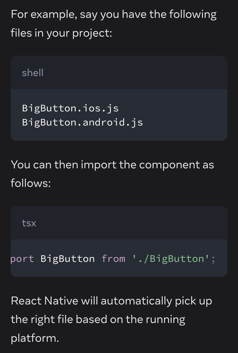 princecodes247's tweet image. Anytime I see this in a react native project, I always wonder how it works
I never knew it was an inbuilt feature 😳
React native >>>>>>>>