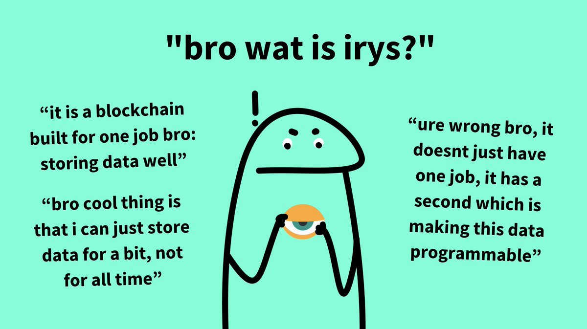 adejoh011's tweet image. Blockchains love to talk about data.
But none of them know how to use it.
→ Irys fixes that
It’s the first programmable layer-1 datachain built to make data actionable, verifiable, and composable across AI, DePIN, and onchain compute.
→ Most chains separate storage and…