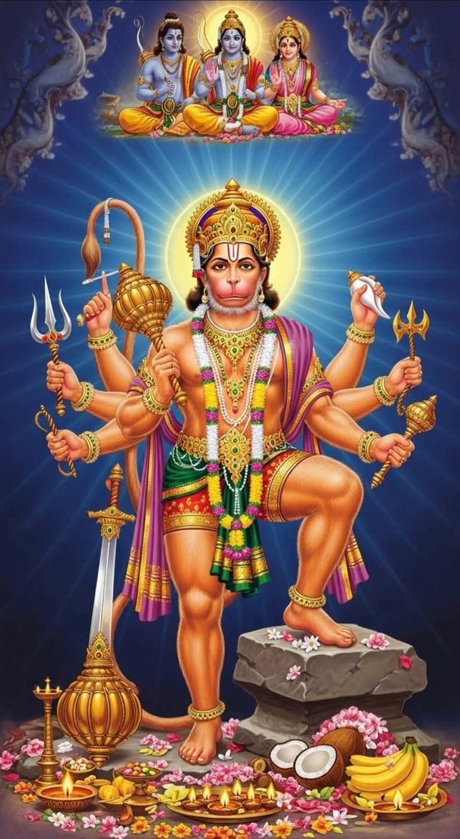 DishaRajput24's tweet image. हनुमान जी की भक्ति वो दीपक है,
जो अंधकार में भी राह दिखा देता है।
उनकी कृपा से असंभव भी संभव हो जाता है।

जो सच्चे मन से पुकारे “जय बजरंगबली” 
उसका कोई बाल भी बाँका नहीं कर पाता कोई 🔱🔥

जय श्री राम 🙏 जय हनुमान जी की 🚩