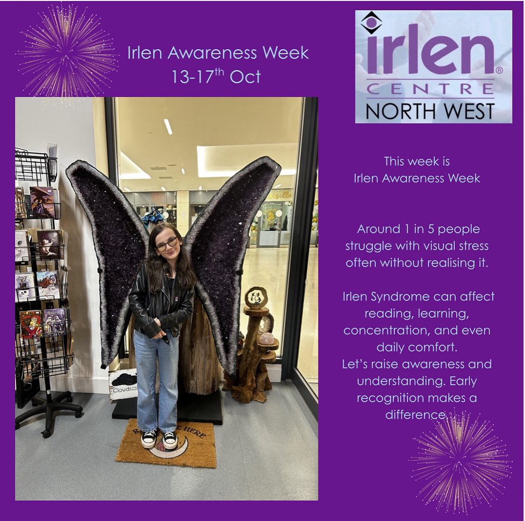 WoodbridgeSEND's tweet image. 💜 It’s #IrlenAwarenessWeek (13–17 Oct)!
1 in 5 people experience visual stress without realising it affecting reading, learning &amp;amp; focus.
Let’s raise awareness and support early recognition. 💫
#IrlenSyndrome #Neurodiversity @woodbridgetrust
