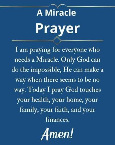 SkyVirginSon's tweet photo. Your miracle is on the way. 

Agree and type Amen! https://t.co/6LNgCEU0pu