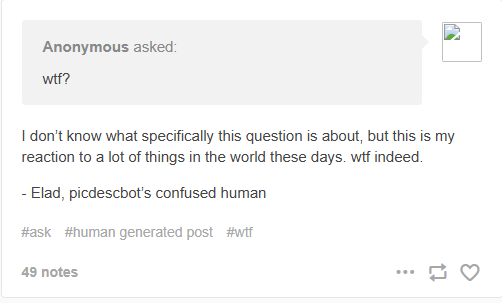 _onsase's tweet image. Trying to understand @picdescbot and this is what I get in FAQs