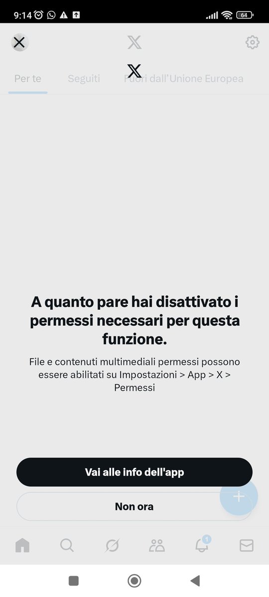 lillo_letterio's tweet image. @Support 

Non riesco più a caricare foto.

Ho aggiornato il sistema 
Dato tutti i permessi 
Disinstallato e reinstallato X

Cliccando sull&apos;icona nelle risposte, sembra voglia aprire la galleria, ma fa solo un flash.

Facendo un post nuovo con foto, mi ha dato questo messaggio.
