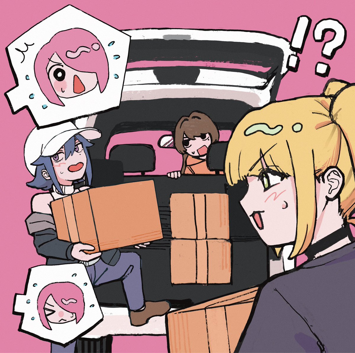 🚗📦
#オムナオ娘　#OMNart