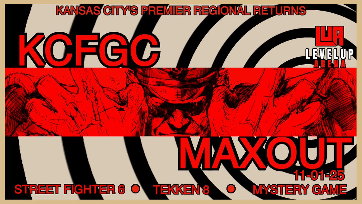MAXOUT RETURNS NOVEMBER 1ST!!

• STREET FIGHTER 6
• TEKKEN 8
• MYSTERY GAME

Pre-register now: start.gg/tournament/max…