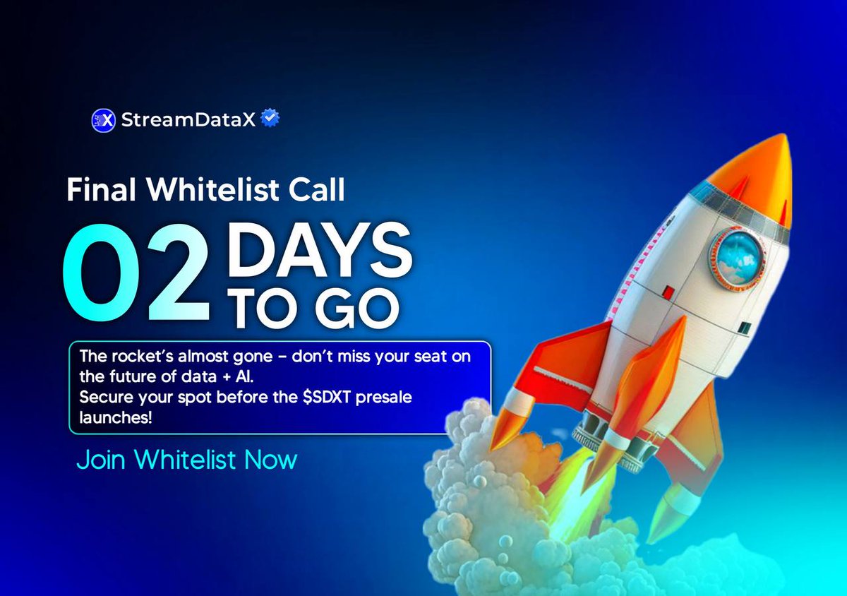 zilyIC's tweet image. The $SDXT presale goes live in few hours.

𝗦𝘁𝗿𝗲𝗮𝗺𝗗𝗮𝘁𝗮 is building a system that connects AI, data, and blockchain in one place, making data transparent, decentralized, and useful for everyone.

This isn’t just another token launch. 

It’s a step toward a new data…