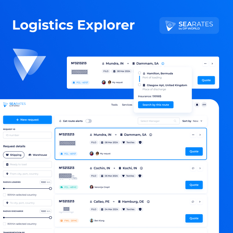 ⚡️Logistics Explorer - Profit from smarter shipping!

Book the best freight rates in 3 simple steps:

💰 Instant freight rates
🥇 Take the cream of the crop
🤝 Streamlined bookings

⚡️searates.com/logistics-expl…

📩 Request a personalized demo at it.sales@searates.com