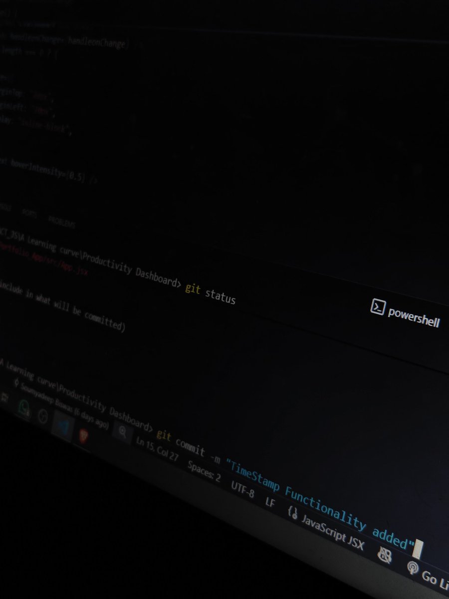 Soumyadeep58881's tweet image. React Day 58 ⚛️

• Added local date &amp;amp; time selection feature ⏰ (shoutout to ChatGPT for help 😄)

• Revised hooks, revisited old parts,
and still grinding 💪

• Also learned core DSA math 🧠

   Consistency &amp;gt; Motivation 🚀
#ReactJS #WebDev #100DaysOfCode #Frontend #JavaScript