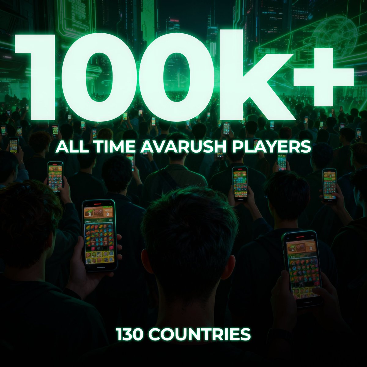 AVARUSH has crossed 100,000+ players! 

Welcome, gamers 
Match-3 with 6,500+ levels, 3 maps, powerful boosts, and a generous referral program — all waiting for you.
t.me/avarushbot 👀

Web3 gaming on <a href="/ton_blockchain/">TON 💎</a>  is just getting started.
Your pockets jingling with $XP