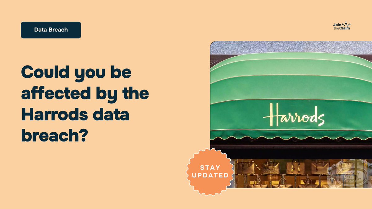 🚨 Harrods has confirmed a major data breach affecting around 430,000 customers.

Names, emails &amp; phone numbers were stolen — exposing many to phishing &amp; ID theft risks. Stay updated and register your interest ⬇️
jointheclaim.com/claim-page/har…

#Harrods #DataBreach #CyberSecurity