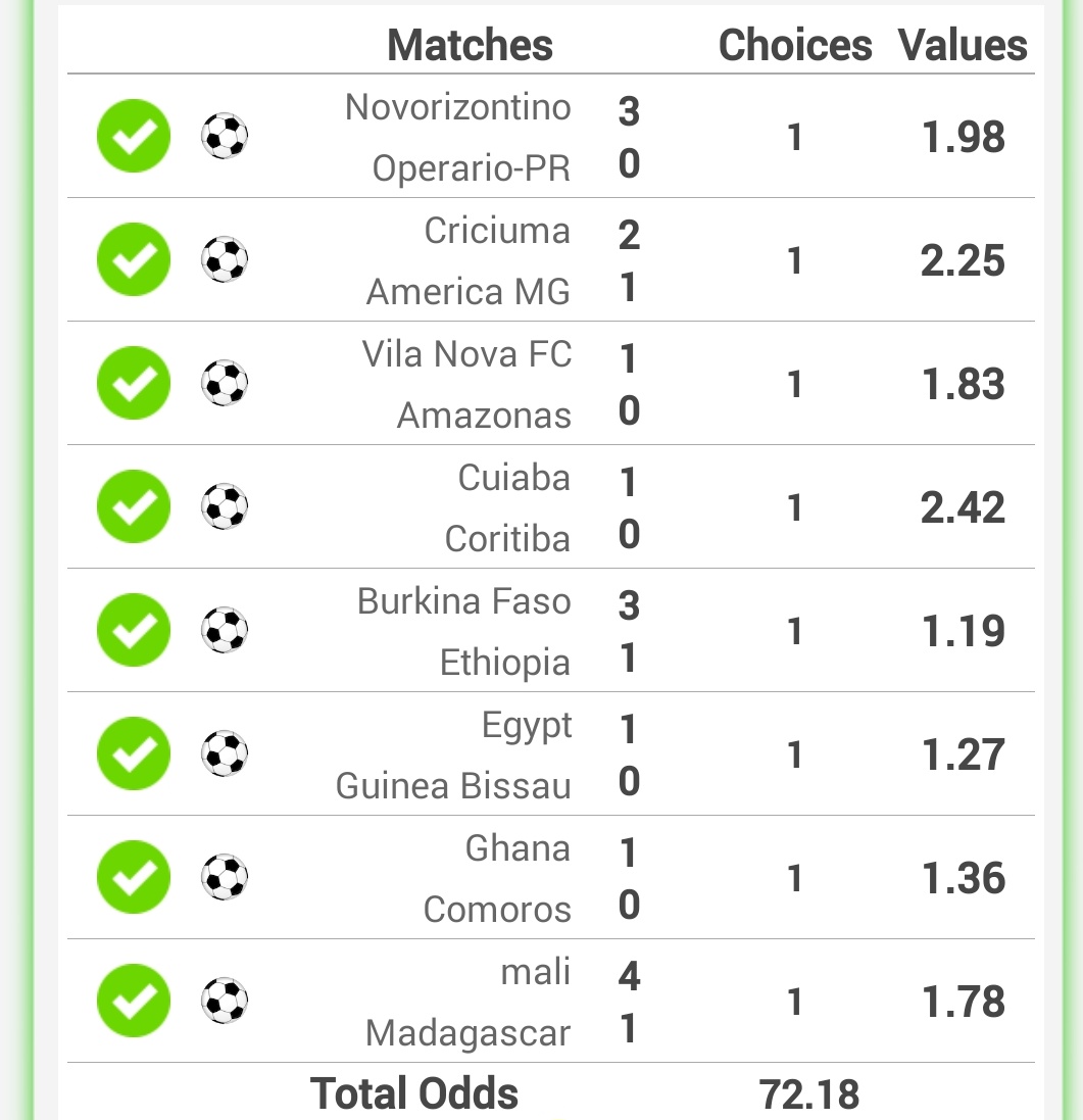 VAMOS🎊🎊🎊
CONGRATULATIONS 
8/8 DONE,72 ODDS💲💲💯💫

JUST A RETWEET WILL DO👌