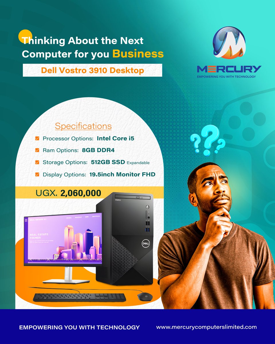 mercuryuganda's tweet image. Experience unmatched productivity with the Dell Vostro 3910 Desktop, engineered for business professionals who demand speed, efficiency, and reliability. 

Contact Us; 
mercurycomputerslimited.com
wa.me/256778443985

#desktop #fastperformance #vostro  #Speedy