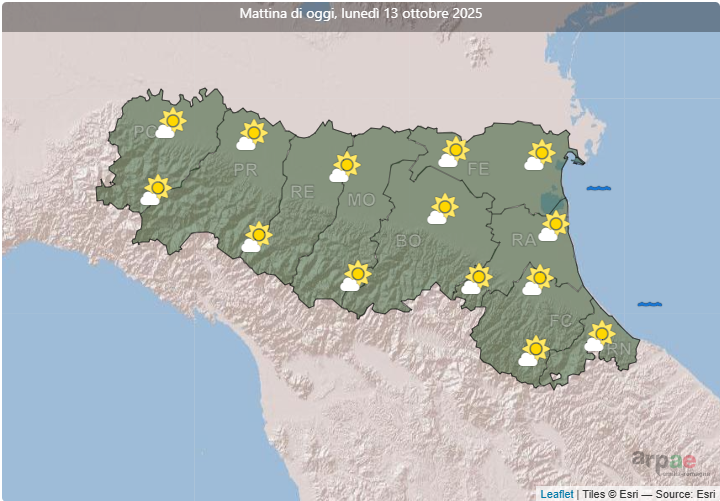🌤️Le previsioni #meteo di oggi in #EmiliaRomagna: cielo sereno o poco nuvoloso, con presenza di foschia dalla tarda serata sulle pianure centro-orientali
🌡️20/21°C
Maggiori info e aggiornamenti arpae.it/it/temi-ambien…