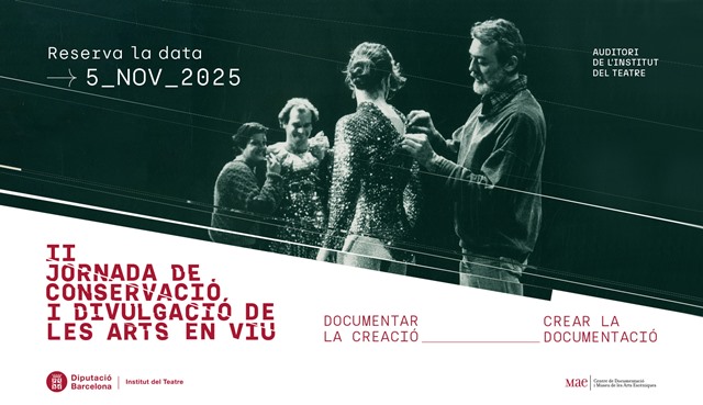 #JORNADA El Museu de les Arts Escèniques
<a href="/cdmae_it/">Museu de les Arts Escèniques 🎭</a> organitza la II Jornada de Conservació i Divulgació de les Arts en Viu el 5 de novembre. Inscripcions gratuïtes a partir del 13 d'octubre Consulta el programa 👇
tinyurl.com/jornadesdivulg…