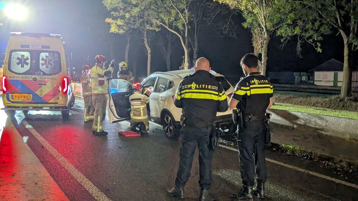Bestuurder gewond bij eenzijdig ongeval nabij Wehl