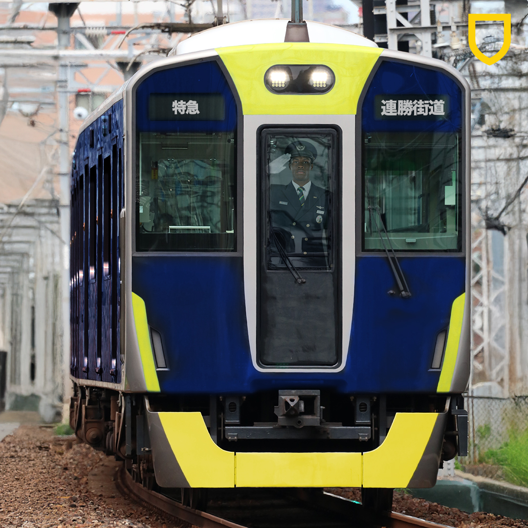 ParmaCalcioJPN's tweet photo. 今日は、 #鉄道の日 ！🚃

ザイオン運転士とともに、パルマ連勝街道行きの鉄道にみんなも乗ろう！🫡

#鈴木彩艶 https://t.co/sVdYBTISnD