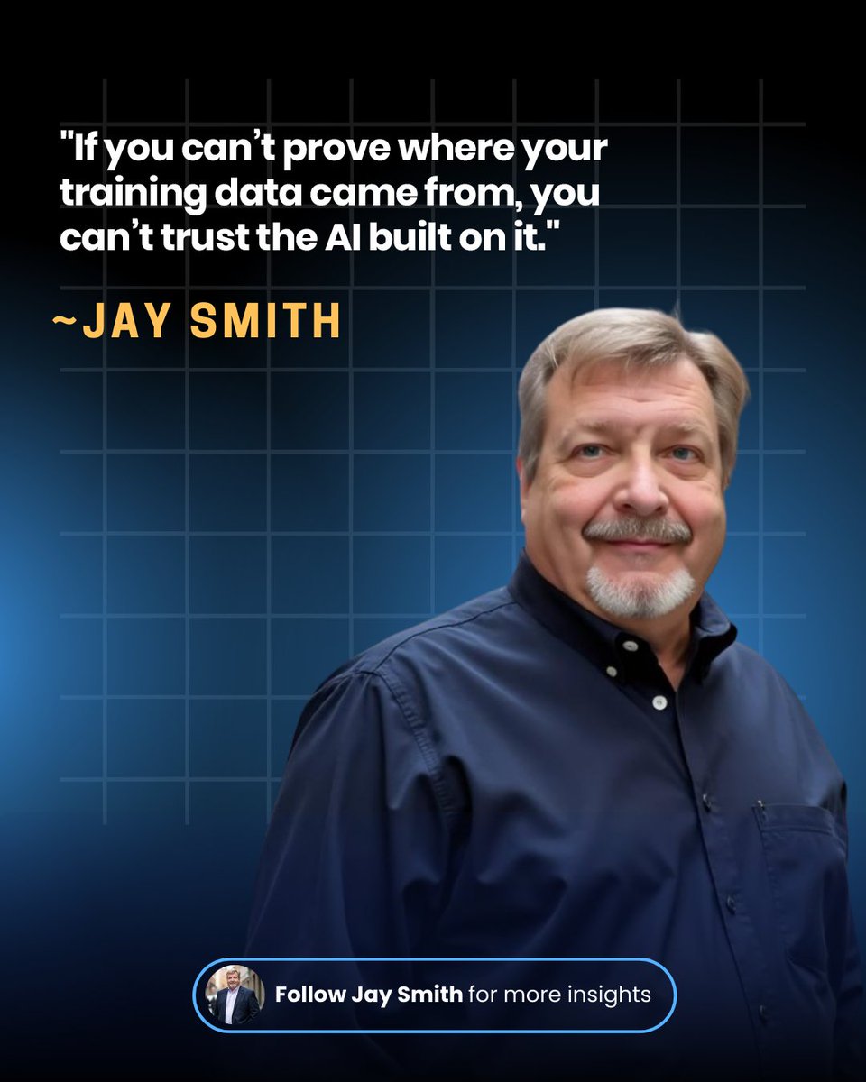 JaySmithNotes's tweet image. Your AI is only as trustworthy as the data it learned from. 📚

If you can&apos;t prove where that training data came from (provenance), you can&apos;t trust the AI&apos;s decisions. It&apos;s that simple.

Stop gambling on &quot;maybe.&quot; Demand verifiable data origins. 🛡️

#AI #DataProvenance #TrustInAI…