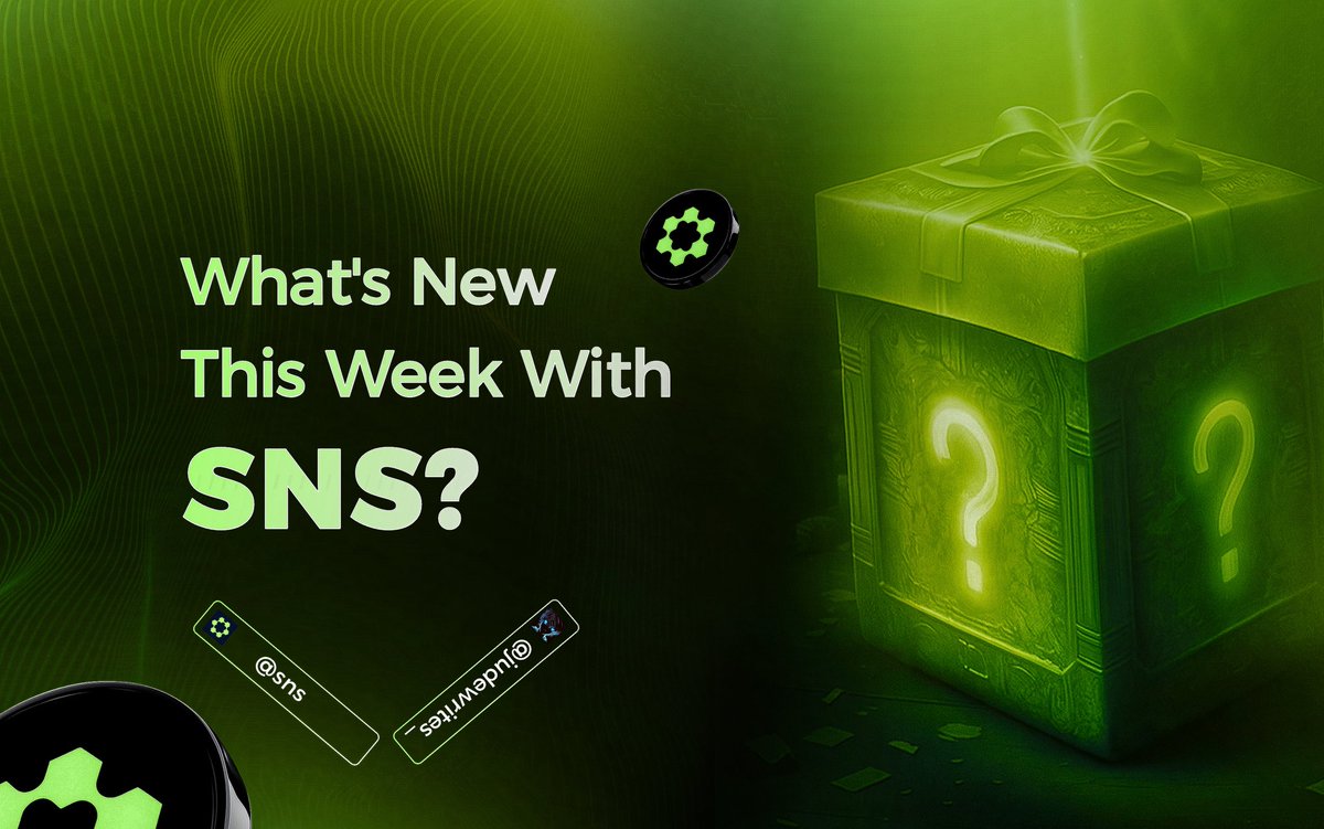What's New This Week With SNS

It's been a defining week for SNS.

Governance went live, integrations deepened, and the marketplace quietly got sharper.

And the message remains the same:

 “.sol isn’t just your tag anymore, it’s becoming your on-chain ID.

Let’s break it down👇