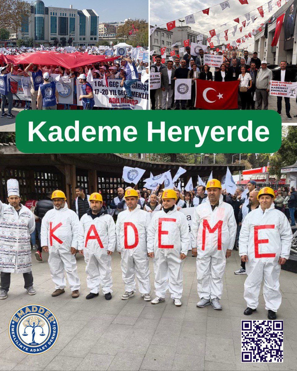 Adaletli bir Kademelendirme talebi her yerde...
<a href="/EmadDernegi/">EMEKLİLİKTE ADALET DERNEĞİ ⚖️</a>
#KademeHerYerde