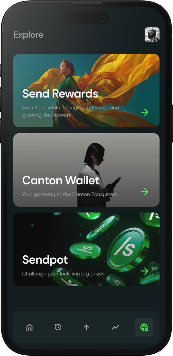 ethentree's tweet image. We are moving Canton Wallet verification steps out of Send Rewards. It is confusing right there.

It will be on the explore page. This will go live in a day or two. Once you have completed the steps for Canton Wallet access, you will be given an invite link directly in /send.
