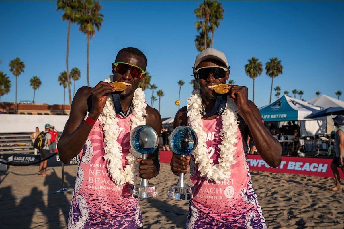 Qatar’s Cherif Younousse and Ahmed Tijan continued their stellar form on the Beach Pro Tour, winning the Elite16 title in Newport Beach with an unbeaten run. The Olympic bronze medalists have now claimed four golds in 2025. #BeachVolleyball #TeamQatar #CherifAhmed #Elite16