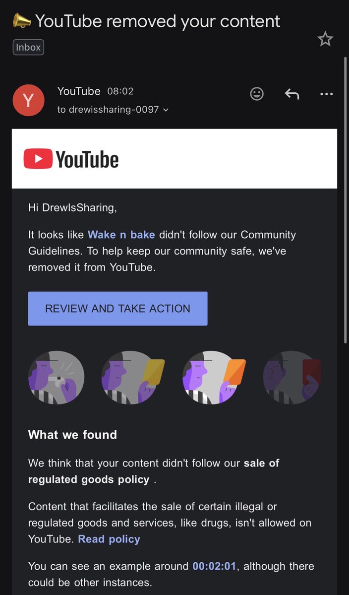 DrewIsSharing's tweet image. Hello I really need some help from someone.
Recently I’ve been hit with some false strikes on YouTube.
I received my second strike on YouTube.
It’s for 20 minute a livestream which was deleted after it finished 2 days ago.
Somehow today this morning I have received a strike…