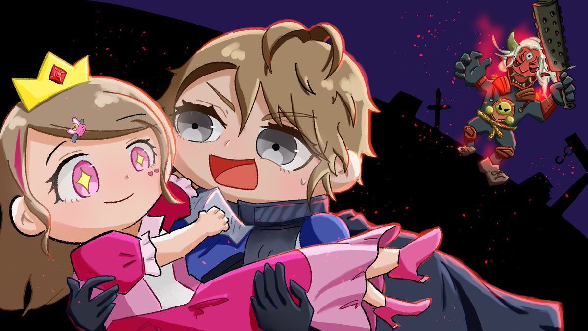 しょこらさんのこちらの企画に出させて頂きます❣️良かったら見に来てね🥳

あぽ(<a href="/apppple_ap/">あぽ</a> )が企画のイラスト描いてくれた♡
お姫様になれるように頑張ろっ👑