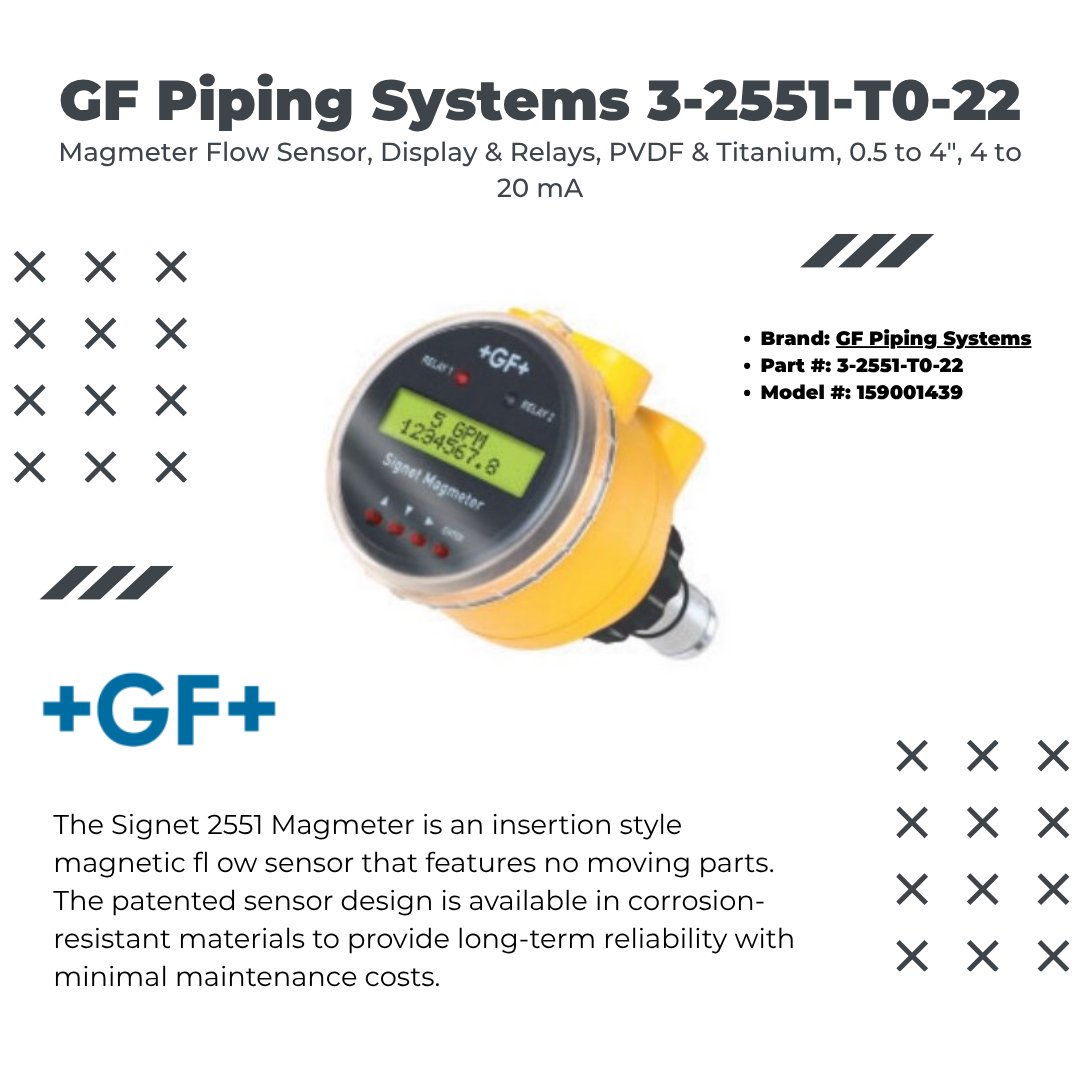 selectumstore's tweet image. Measure flow with confidence 💧 GF Signet 2551 Magmeter — no moving parts, no pressure drop, just pure precision. Perfect for water, chemicals &amp; industrial systems. #GFPipingSystems #FlowSensor #Instrumentation