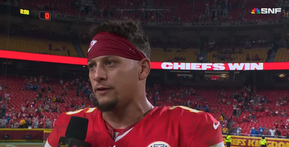 "They can do all the extracurricular stuff they want to do, but we play the game between the whistles." 

-Patrick Mahomes 
