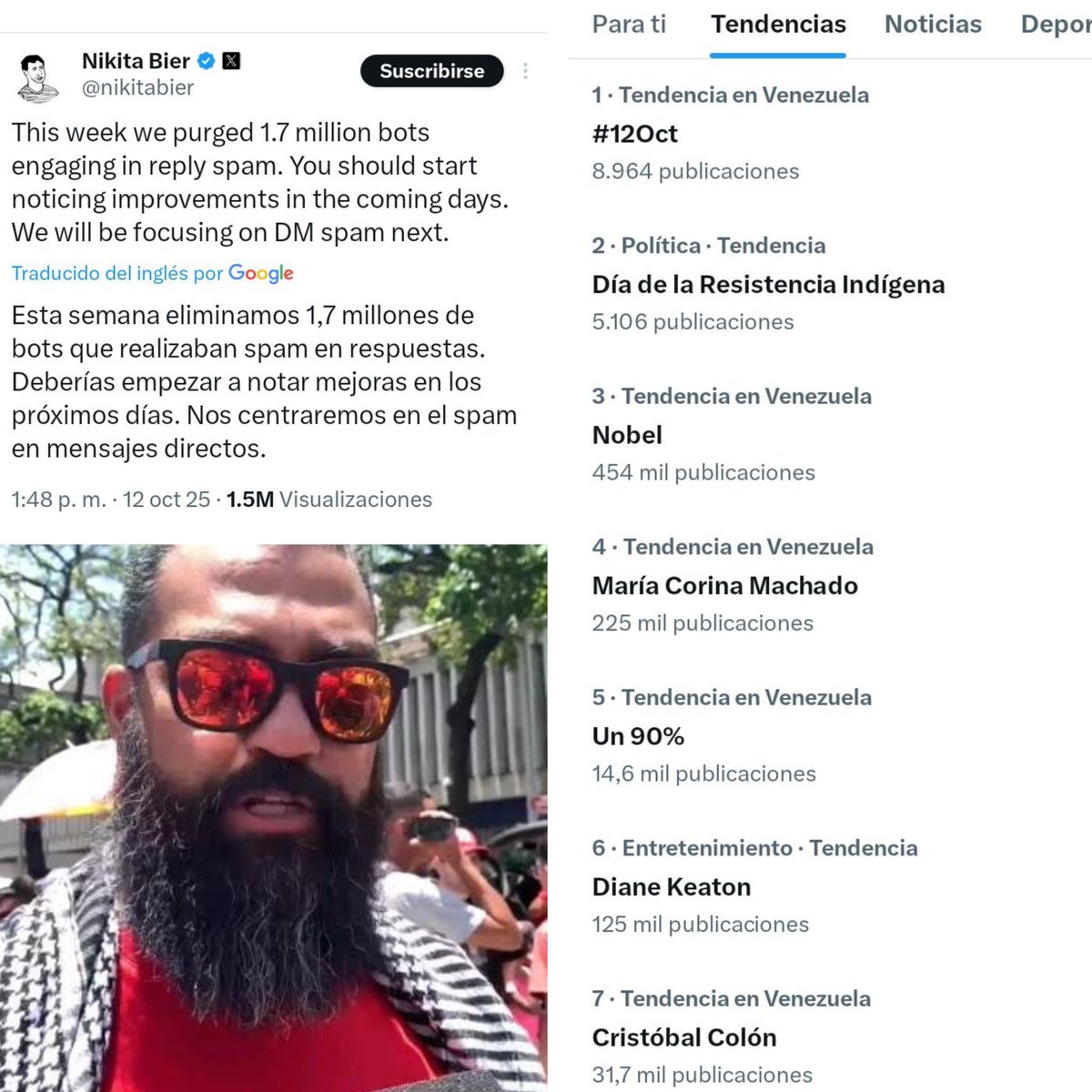 ¡Con razón el pedófilo y pederasta <a href="/RoiLopezRivas/">Roi Lopez Rivas</a> lleva varios días sin posicionar etiquetas fantasmas. Parece que X, con el 1,7 millones de cuentas bots eliminadas, se llevaron unas cuantas del cartel de los Soles, y por ello, no han podido hacer nada contra María Corina Machado