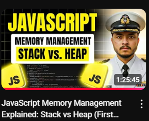 Night_fang_'s tweet image. 🚀 Day 18 of #JavaScript  with @rohit_negi9  :
🔹RAM, CPU &amp;amp; Hard Disk Interaction
🔹Byte-Addressable Memory
🔹Stack vs Heap
🔹Fixed vs Dynamic Allocation
🔹Memory Allocation in JavaScript
🔹Garbage Collection
🔹Small Integers (SMIs)
🔹Memory Management
#100DaysOfCode #CSS #WebDev