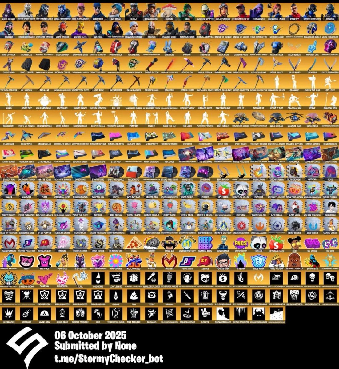 Almost 900 skins 1200 emotes email changeable will come with ps and xbox link info, $700