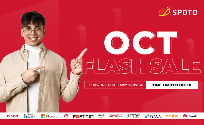 SPOTOTraining's tweet image. 🚨 October #FlashSale is LIVE!  
Level up your #ITcareer with top certs: #CCNA | #CCNP | #PMP | #AWS | #Microsoft | #CompTIA | #Fortinet  Limited time only — a chance to certify smart &amp;amp; fast 

Contact: wa.me/8613375009835
📷 Join IT Study Group: chat.whatsapp.com/J1FYhszldsQ2rN…