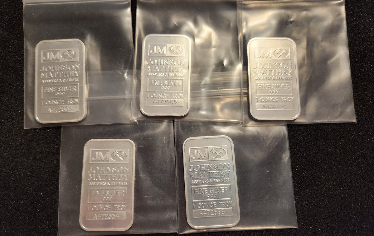 5 ounces of pure Ag bars. Purchased on the dip.