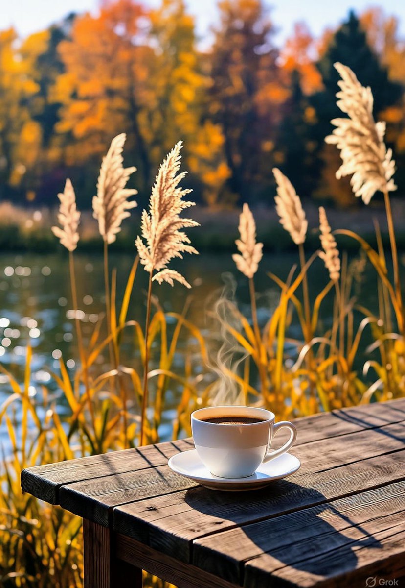 Wishing you all a warm and inspiring week filled with beautiful autumn colours, sunny smiles ☀️ and cheerful melodies. 🎶.
 Enjoy every moment! 🌹🌸☕☕🍂💫