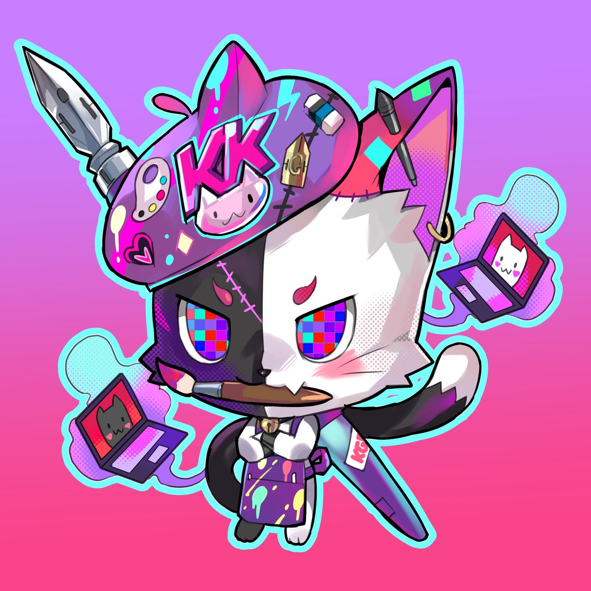 My  #KillerKitties design with ARTIST KILLER CONCEPT
KILL BY ART hehe 
<a href="/killergfnft/">KILLER GF</a> <a href="/bykusari/">Kusari</a>