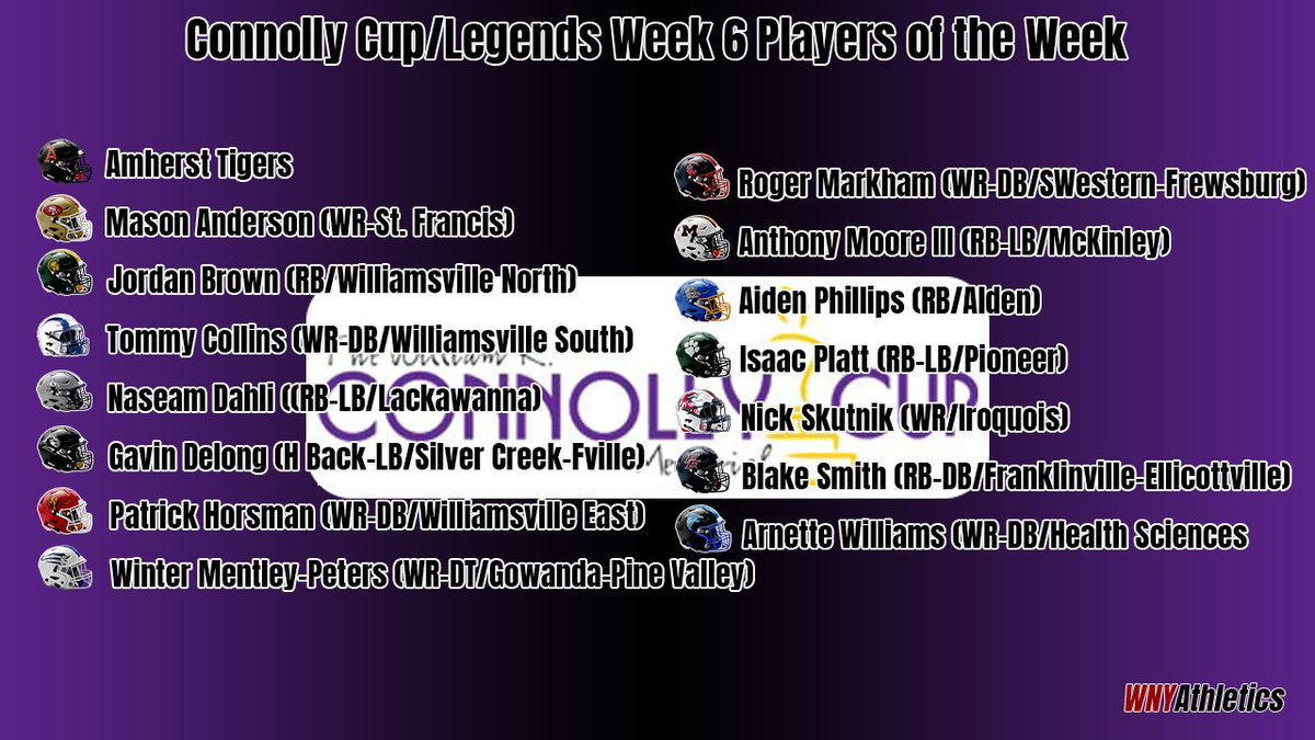Connolly Cup/Legends Week 6 Players of the Week